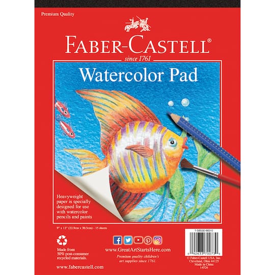 Faber-Castell&#xAE; Watercolor Pad, 9&#x22; x 12&#x22;